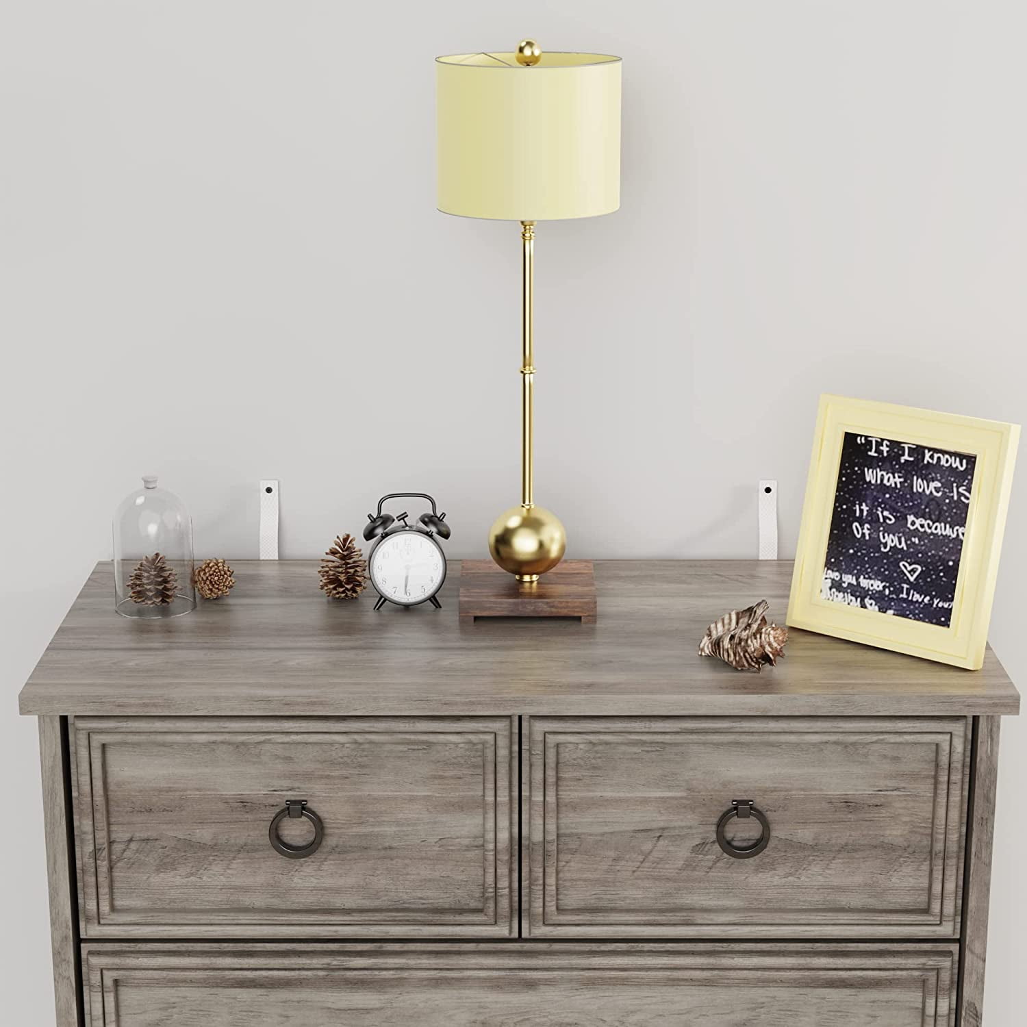 6 Drawer Dresser for Bedroom, Chest of Drawers Wood Storage Cabinet for Living Room,Gray