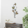 thumbnail image 2 of DecMode Multi Colored Metal Indoor Outdoor Butterfly Wall Decor with Scroll Details, 2 of 11