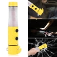 thumbnail image 4 of Linterna LED, 4 en 1, martillo de emergencia para coche, cortador de cinturón de seguridad, funcionalidad inteligente, 4 of 9