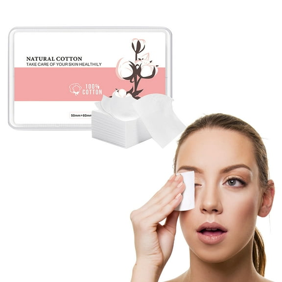 1100 PCS 2*2.4in Thin Makeup Facial Cotton Pads,Square Makeup Remover Cotton Pads,Facial Eye Lip Nail Polish Makeup Remover,Non-Woven Cotton,Lint Free