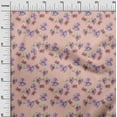 thumbnail image 2 of oneOone Cotton Cambric Peach Fabric Flower & Leaves Watercolor Craft Project Decor Fabric Print By The Yard 56 Inche Wide, 2 of 4