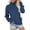 FP72_Navy, variant on Women Mock Neck Sweatshirts Fall Long Sleeve Sweater Tops Winter Loose Fit Pullover with Pocket Watermelon Red L