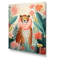 thumbnail image 2 of Designart "Tropical Elegance Leopard IV" Animals Canvas Wall Art - Traditional Brown Leopard Hallway Wall Art Decor, 2 of 6