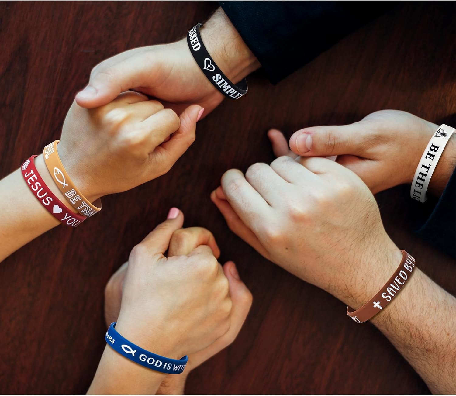 Bible Verse Bracelets 40 Pcs Silicone Wristbands Cute Christian Bracelets Comfortable and Lightweight Perfect Religious Gifts for Men, Women