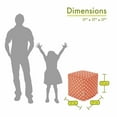thumbnail image 6 of Majestic Home Goods Cube Pouf Ikat Dot Orange, 6 of 6