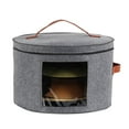 thumbnail image 1 of Organizador de sombreros plegable Travel-Savvy Hat Companion con gancho de madera y tapa a prueba de polvo para sombreros de mujer (gris), 1 of 6