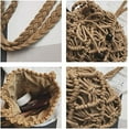 thumbnail image 2 of Xiao Hua Bolso de mano tipo cubo con cordón para mujer, bandolera de paja tejida, bolso de playa, 2 of 5