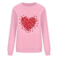 thumbnail image 4 of gakvbuo Valentine Day Shirt For Women Trendy Long Sleeve Tunic Tops Cute Love Hearts Graphic Tees Round Neck Casual Funny Shirts Tops Blouse Pullover Tops, 4 of 5