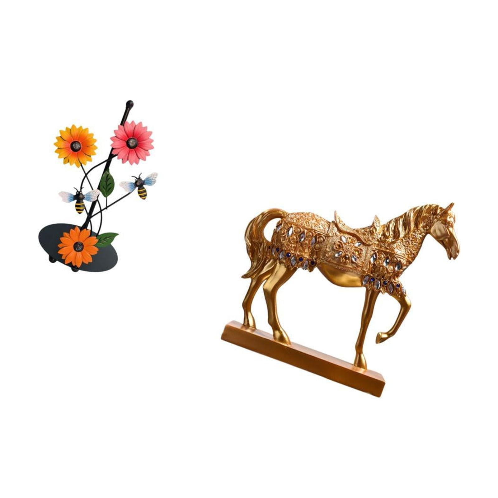 Fiocias Horse Paper Towel Holder Dispenser Non Slip Vertical Tissue Holder Rack Figurine Decoration Animal Sculpture Engraved Resin Figurines for Home Office