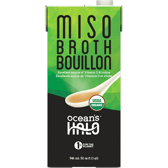 Ocean's Halo, Organic and Vegan Miso Broth, Shelf-Stable, 32 fl oz., Organic Miso Broth