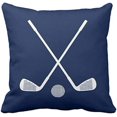 thumbnail image 2 of Set of 2 Throw Pillow Cover Boys Golf Sports in Navy Blue and Room Decorative Pillow Case Home Decor Square 18 x 18 Inch Pillowcase, 2 of 6