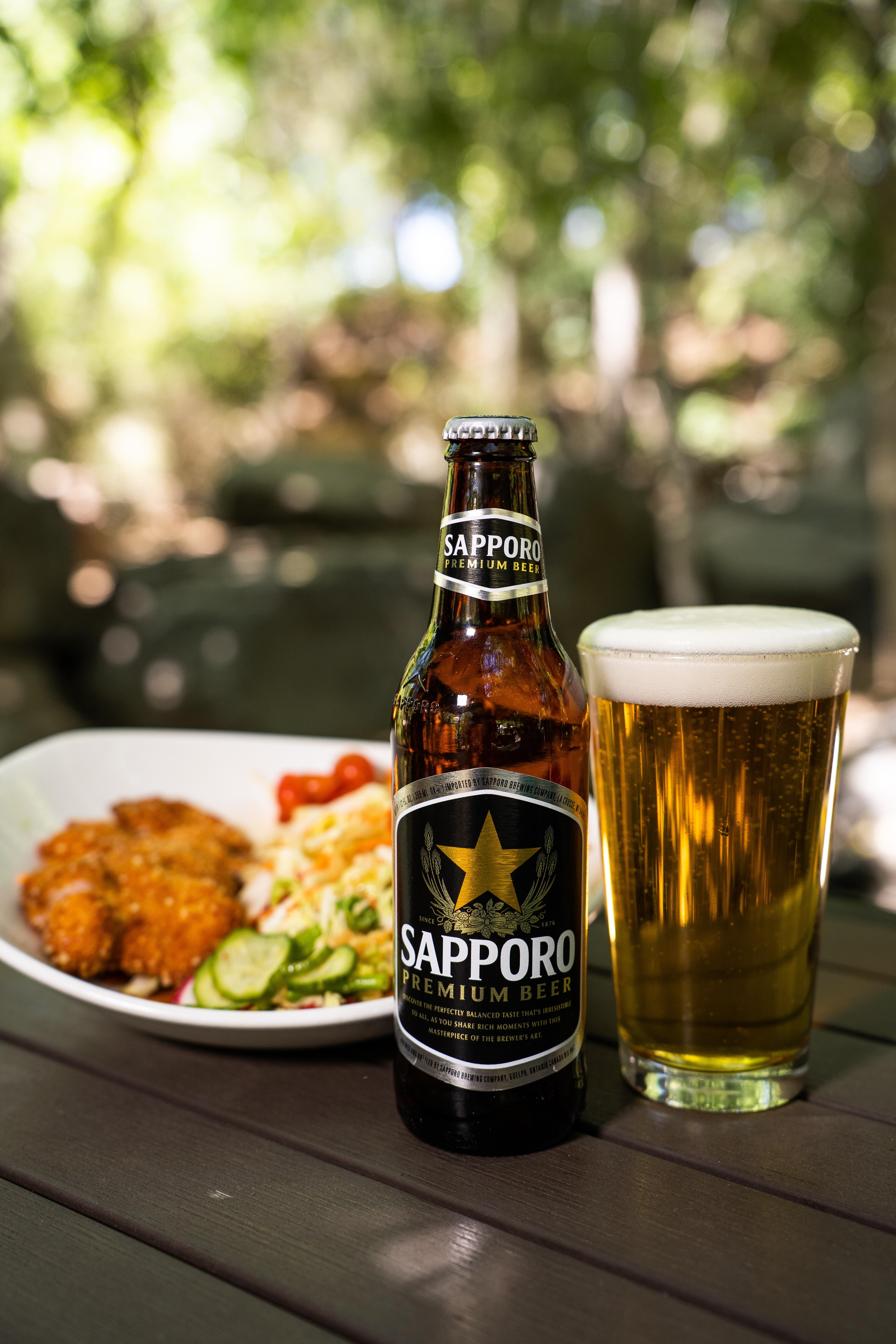 Sapporo Premium Import Lager Beer, 12 fl oz, 6 Pack Bottles, 4.9% ABV