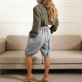 thumbnail image 4 of JIAYUE Women's Shorts Knee-Length Solid Color Casual Loose Boho Palazzo With Elastic Waist For Summer Outdoor Wear Fashionable Female Bottoms, 4 of 4