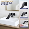 thumbnail image 6 of Wowow Matte Black Single Handle Wall Mounted Bathroom Faucet Rough in Valve Included, 6 of 9