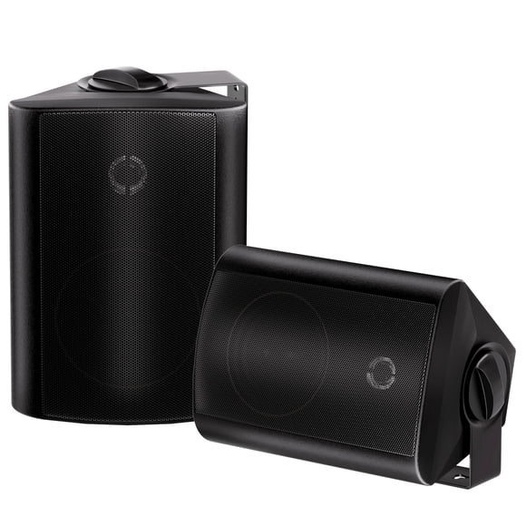 Altavoces para exteriores Herdio, 10 cm, 200 W, graves potentes (par), negros