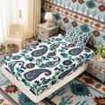 thumbnail image 4 of Erosebridal Girls Paisley Twin Sheet Sets, Green Vintage Flower Bedding, 3-Piece 1 Flat Sheet, 1 Fitted Sheet and 1 Pillowcase, 4 of 5