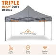 thumbnail image 4 of Simenmax Canopy Tent 10x10 Pop Up Canopy Heavy Duty Canopy Tents for Parties Backyard Waterproof Portable Tent Pop Up Shade Canopy with Sand Bags, Gray, 4 of 10