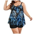 thumbnail image 1 of MKLEKYY Trajes De Baño Mujer Curvy Plus Size Swimsuit Skirt Conservative Swimsuit Leaf Print Plus Size Swimsuit For Women, 1 of 6