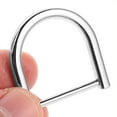 thumbnail image 5 of Hemoton 6pcs Zinc Alloy D Ring Buckles with Detachable Screws Reusable Bag Hardware Rings Multi-Purpose D Shape Metal Rings for DIY Projects Silver, 5 of 8