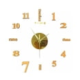 thumbnail image 1 of Reloj de Pared Inteprter Estilo Moderno Acero Inoxidable Oro, 1 of 6
