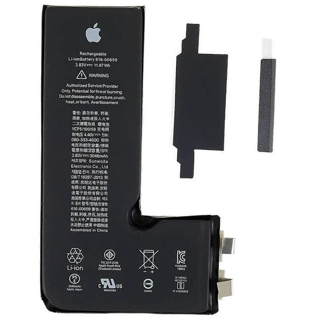 Kit de reemplazo de batería de iones de litio de 3,83 V y 3046 mAh para iPhone 11 Pro de 5,8 pulgadas con cubierta de cable flexible