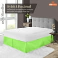 thumbnail image 2 of SGI Bedding 12 Inch Pleated Bed Skirt | Microfiber Bed Skirt | Fade Resistant, Wrinkle Free, Anti-static, Decorative, Extra Storage Space, Clutter-Free | Olympic Queen, Parrot Green, 2 of 6