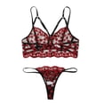 thumbnail image 1 of Sexy tanga flores bordado bralette encaje sujetador bustier lencería tanga, 1 of 2