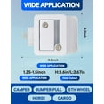 thumbnail image 2 of RV Door Lock Replacement 100% Metal Camper Entry Door Lock for Travel Trailers Horse Cargo RV Accessories fits 2.75"x3.75" Lock Hole (White), 2 of 6