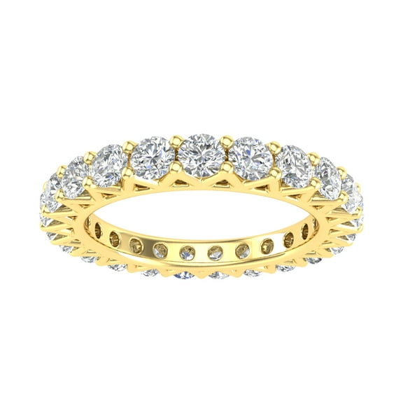 2.00 Carat TW Round Women's Diamond Eternity Band in 10k White, Yellow or Rose Gold (G-H, I2)