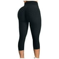 thumbnail image 2 of LoyisViDion Woman Pants Clearance Women'S Bubble Hip Lifting Exercise Pants Fitness Running High Waist Yoga Pants Black S, 2 of 4