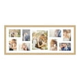 thumbnail image 2 of Natural Finish Collage Frame - White Mat, Holds Nine Photos - 8x10 & 4x6 , UV Acrylic, Wall Hanging, 2 of 8