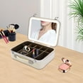 thumbnail image 3 of Miumaeov Makeup Train Case, Cosmetic boxes with lighting Mirror, Travel Cosmetic Boxes with Waterproof, Cosmetic Organizers and Boxes with Dividers, 3 of 7