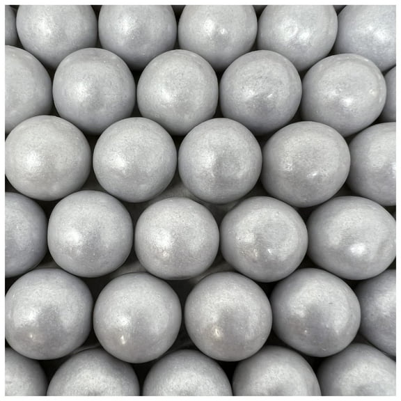 Candy Retailer Gumballs - Great For Parties or Gumball Machines - 2lb Bag (Large 1", Shimmer Silver)