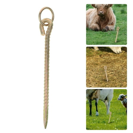 PBPBOX Tie Out Stakes for Yard Iron 1Pcs for Livestock and Dogs