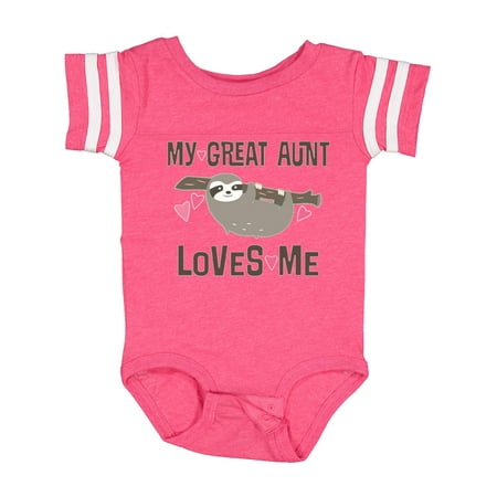 

Inktastic My Great Aunt Loves Me Sloth Gift Baby Girl Bodysuit