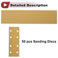 thumbnail image 6 of Unique Bargains 50Pcs Sanding Discs Wet Dry Waterproof Hook&Loop Sandpaper for Automotive Refinishing 2.76Inch x 7.8Inch 80 Grit 8 Hole Yellow Aluminum Oxide, 6 of 6