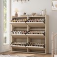 thumbnail image 2 of Bingirl Armoire à Chaussures avec 6 Tiroirs Basculants Armoire à Chaussures en Bois avec Tablette Réglable Rangement pour Chaussures pour Entrée Armoire à Chaussures Dissimulée pour Couloir Salon Chêne Naturel, 2 of 6