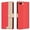 Red, variant on Wallet Case for iPhone 7 / 8 / SE 2022 & 2020, RFID Blocking Credit Card Holder, Premium Splice PU Leather Magnetic Clasp Folio Kickstand Flip Shockproof Luxury Cover,Black