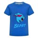 thumbnail image 1 of Playera MrBeast Algodón Niño Niña Moda Verano Estilo Juvenil Estampado Pantera Azul Ropa Fans Regalo Original Casual Infantil, 1 of 4