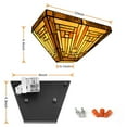 thumbnail image 3 of Tiffany Wall Sconces 12" Wide Stained Glass Vintage Style Wall Light, 3 of 8