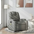 thumbnail image 1 of vidaXL Massage Recliner Chair Dark Grey Fabric, 1 of 5