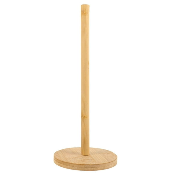 JUNWELLPaper Towel Holder Bamboo Countertop Kitchen Paper Towel Dispenser Bracket