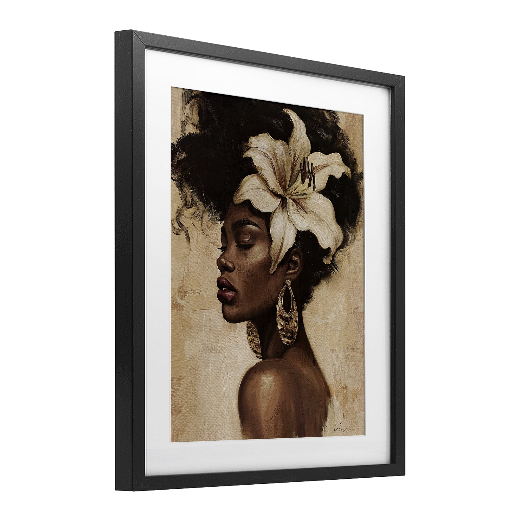 Stupell Industries Nocturne In Ivory Black Framed Print Under Glass, design by Svetlana Aleynikova