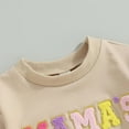 thumbnail image 5 of Sopiago Baby Girl Sweatshirt Long Sleeve Ruffle Tops Basic Graphic Print Oversized Sweater Shirts Kid Fall Clothes Beige,18-24 Months, 5 of 6
