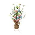 thumbnail image 3 of veasfak Easter Crafts Mini Easter Egg Decor with Burlap Base Durable Easter Egg Tree A, 3 of 9
