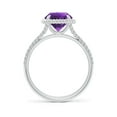 thumbnail image 2 of ANGARA Natural 1.7 ct Amethyst Twist Rope Split Shank Ring in 925 Sterling Silver for Women (Size-8mm) | February Birthstone, Birthday, Anniversary, Jewelry Gift for Women | Natural Amethyst Ring, 2 of 10