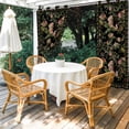 thumbnail image 4 of Outdoor Curtains for Patio Waterproof, Black Spring Floral Outdoor Privacy Panels Grommet, Elegant Pastoral Flowers Birds Retro Art Blackout Outside Curtains for Porch/Cabana 54"x84", 2 Panels, 4 of 8