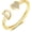 Gold-D, variant on Heart Initial Ring for Women Silver Rose Gold Plated Heart Capital Letter Initial Ring Stackable Rings for Women Adjustable Alphabet Letter Rings Jewelry Gifts