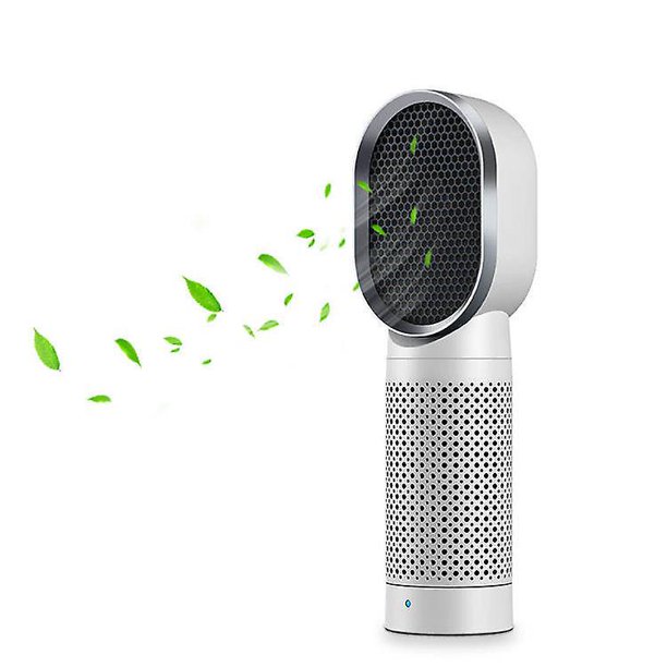 Purificador de aire pequeño, ionizador purificador de aire de escritorio con filtro Hepa, purificadores de aire de viaje para dormitorio, hogar, mascotas, 2 velocidades, ahorro de energía, f