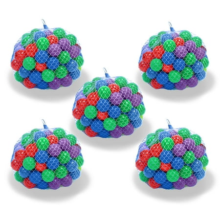 Upper Bounce Crush Proof Plastic Trampoline Pit Balls 500 Pack - Mixed